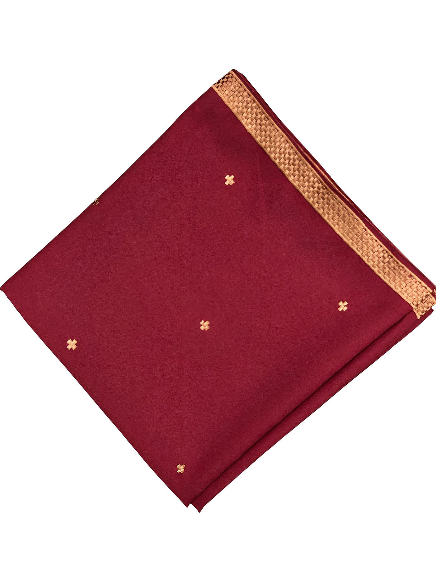 Maroon Peach Border Shaal