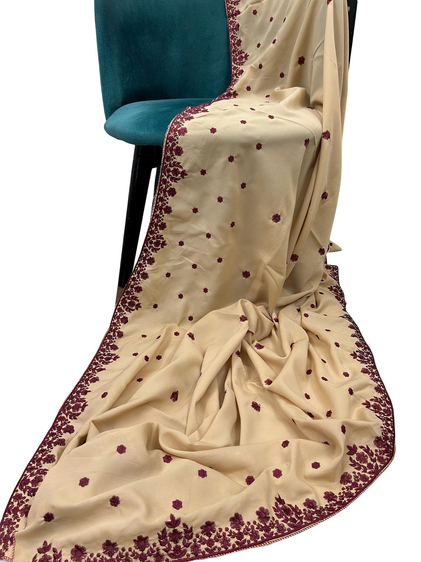 Khaki Red Floral Shaal