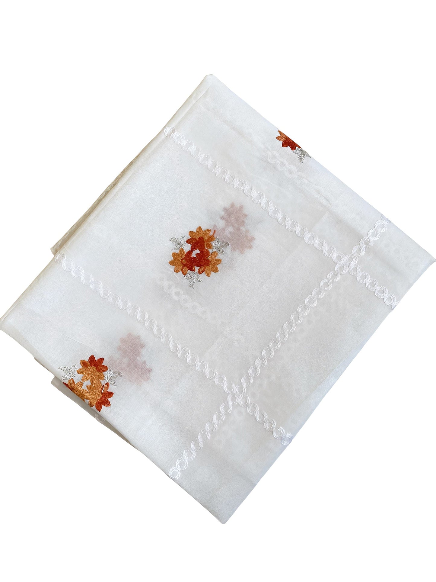 Marigold Handembroidered Lawn Dupatta
