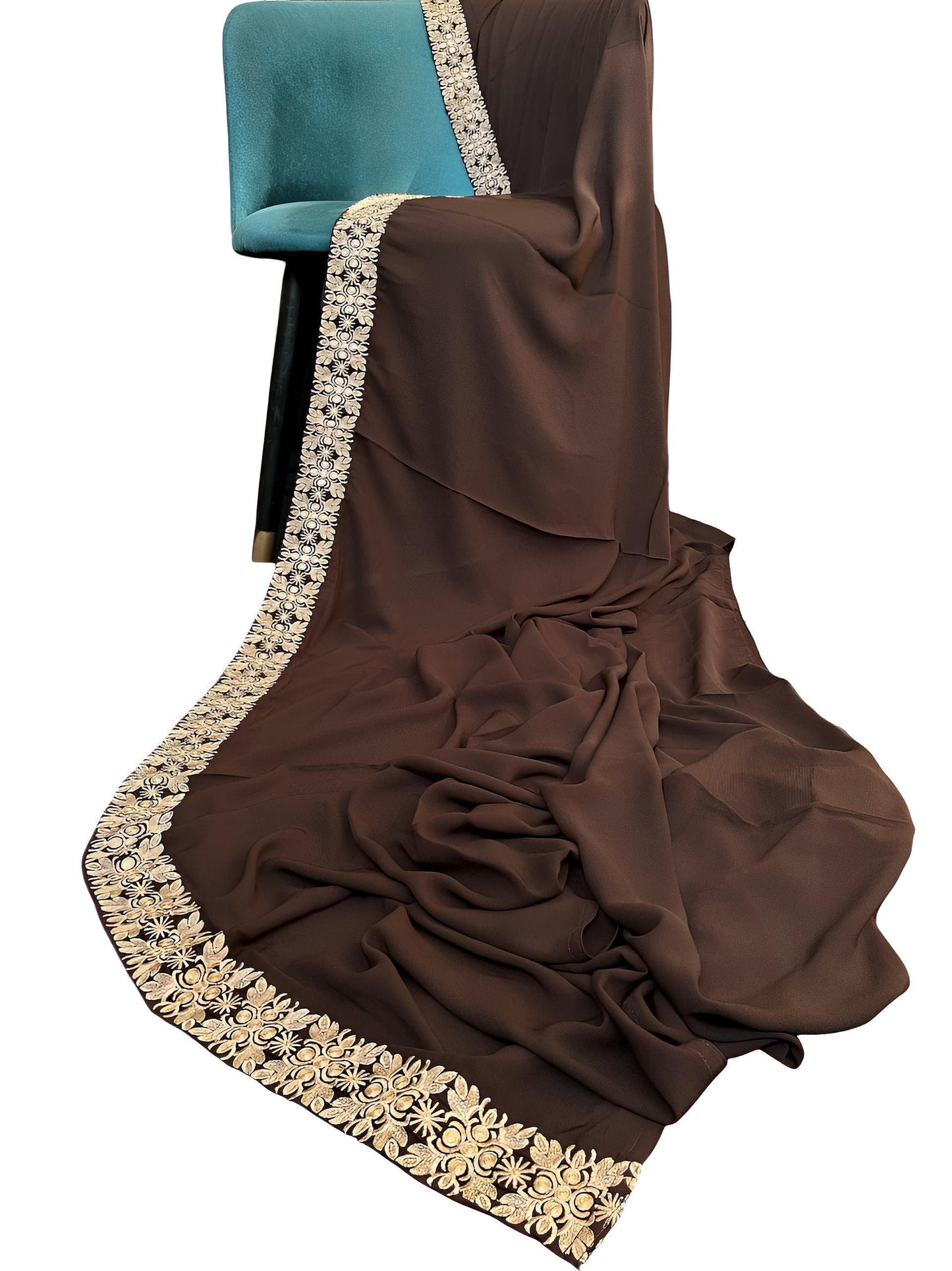 Luxury Chocolate Brown Korean Shaal