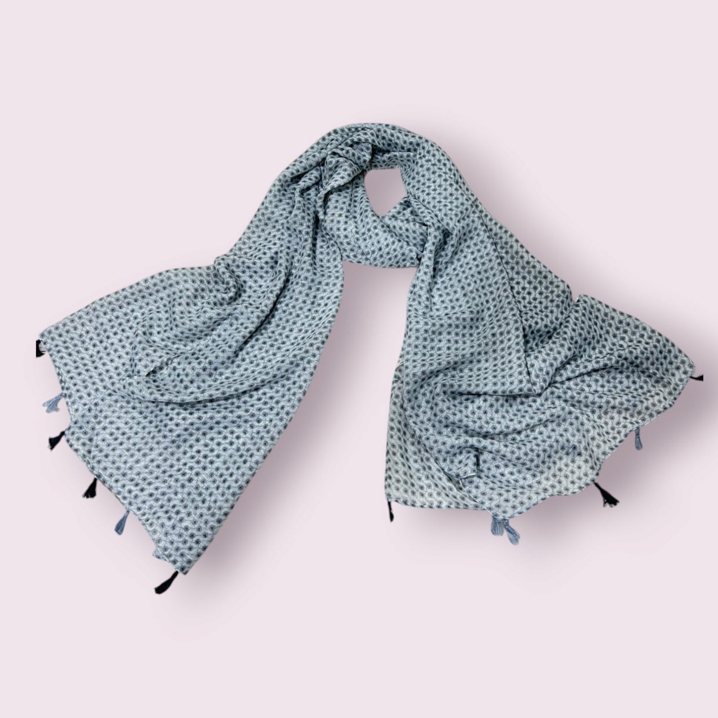 Glacier Honeycomb Printed Modal Hijab
