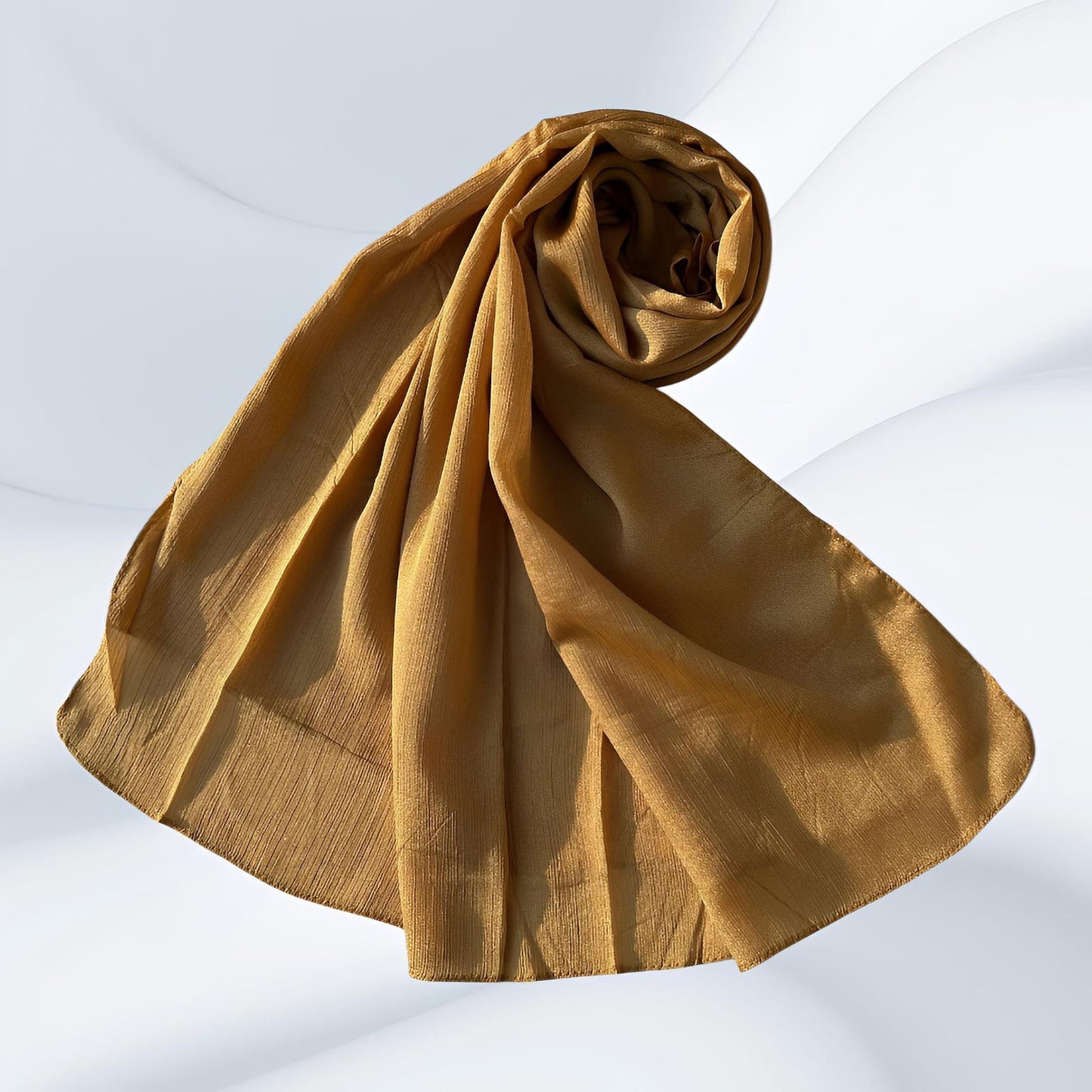 Cinnamon Brown - Crinkle Silk Hijabs