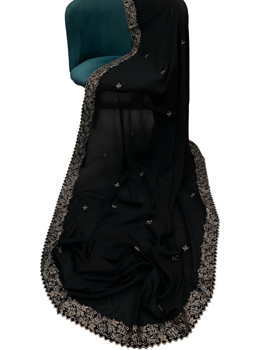 Cutwork Champagne Border Shaal