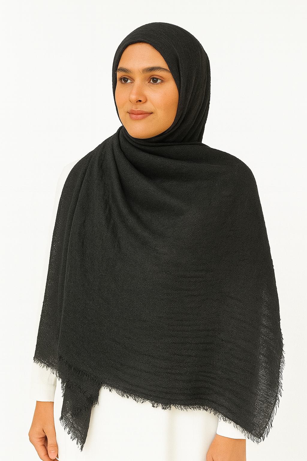 Black - Crimp Lawn Hijab