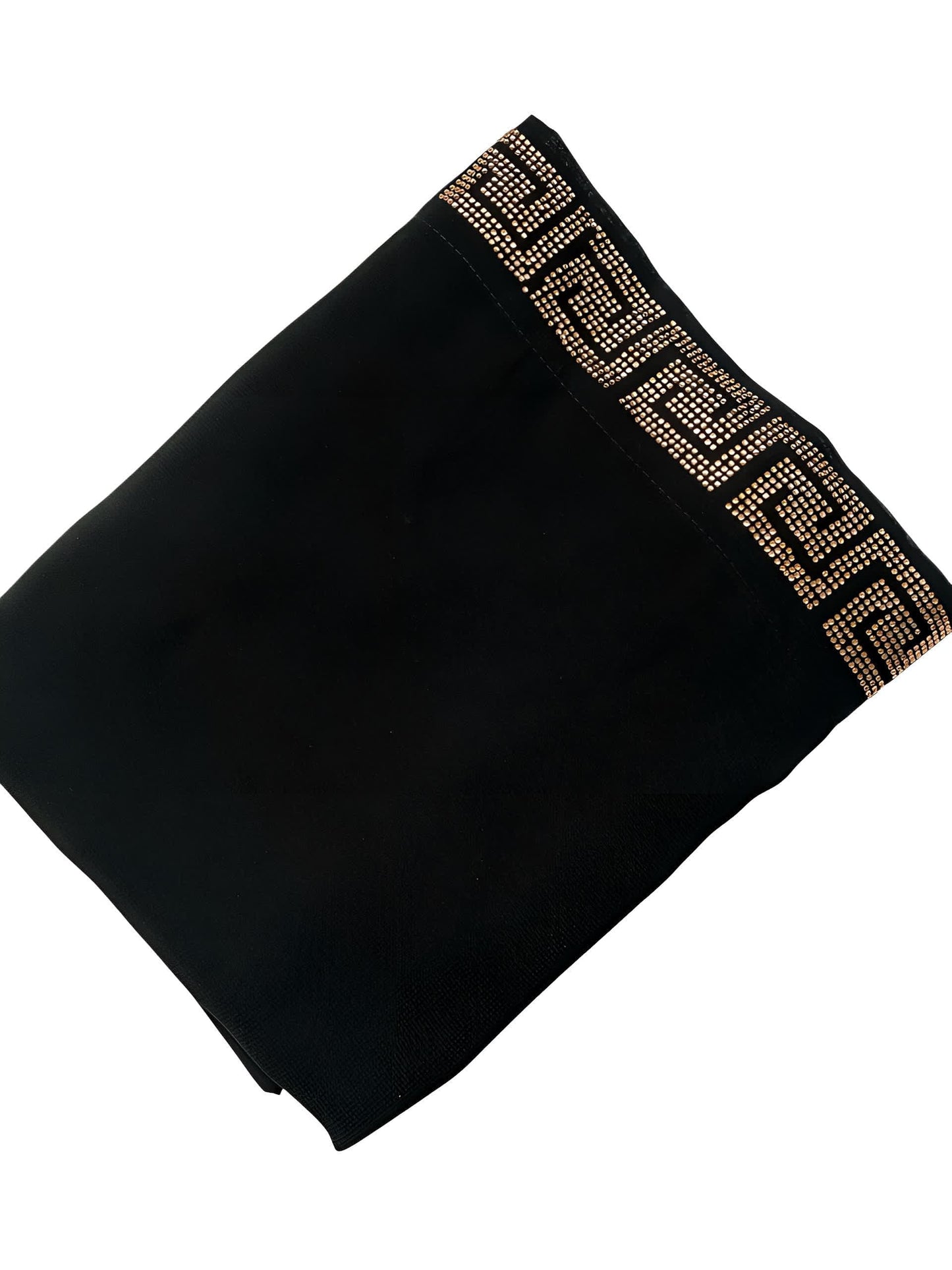 Black Rose Gold Maze Sparkle Border Shaal