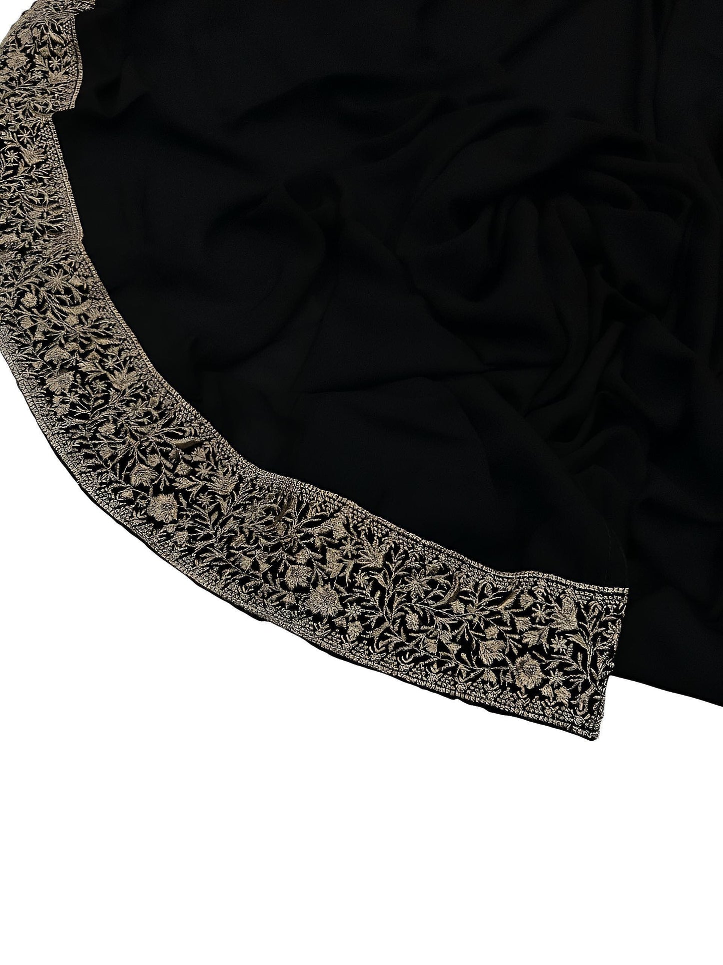 Luxury Black Beige Royal Border Korean Shaal
