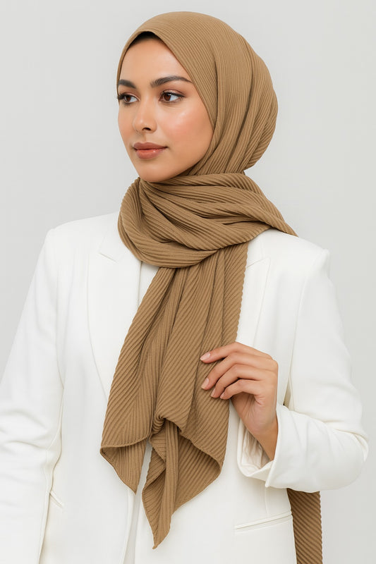 Light Brown - Crumpled Hijabs