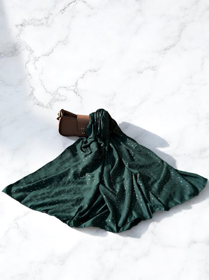 Emerald Green Rose Sequence Hijab