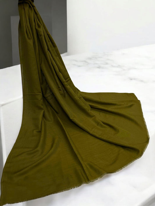 Olive Green - Solid Modal Hijab