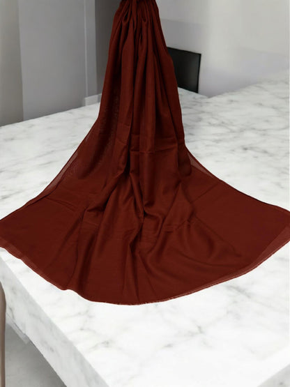 Red Brown - Solid Modal Hijab