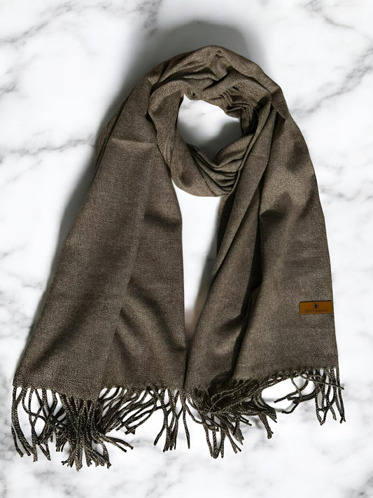 Winter Cashmere Scarf - Dark Truffle