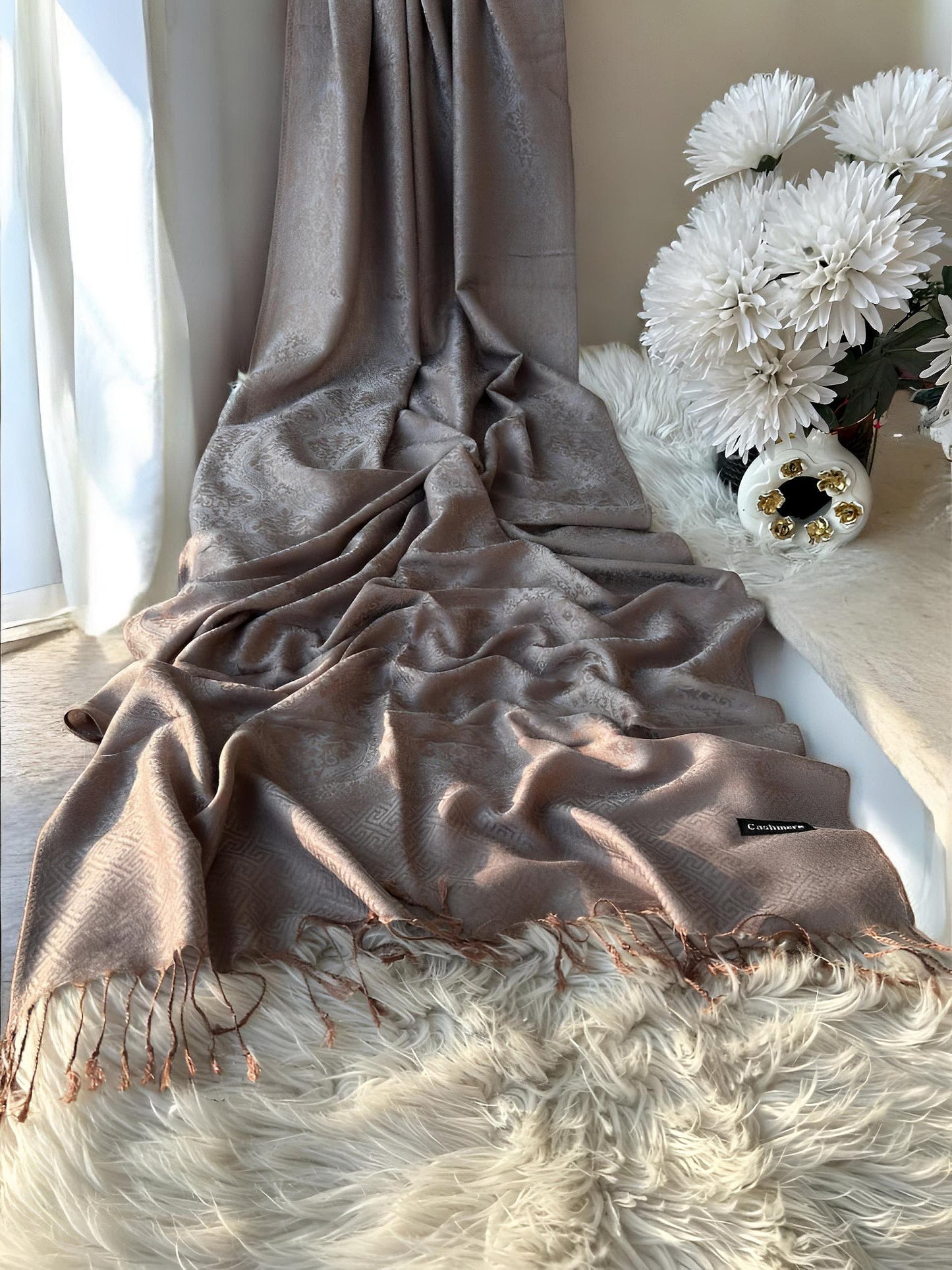 Cool Grey Pashmina Hijab Shaal