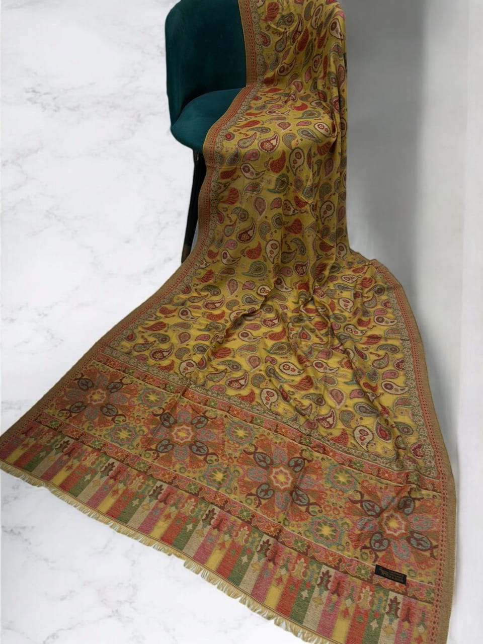 Pashmina Shawl - Saffron Peach