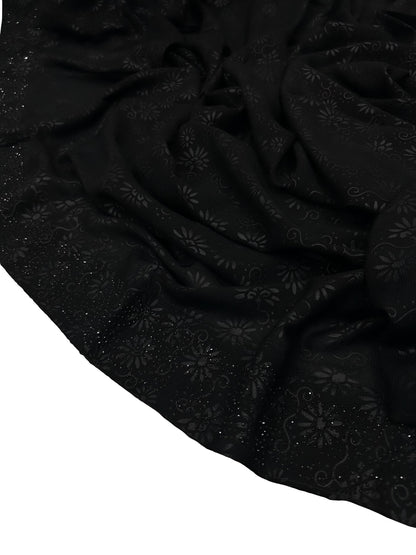 Self Printed Floral Sparkle Shaal