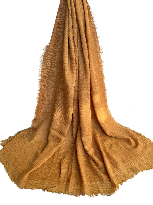 Apricot Brown -  Crimp Lawn Hijabp
