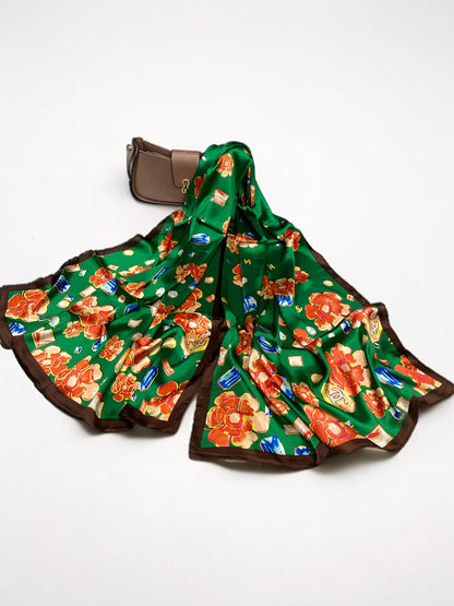 Large Satin Silk Scarf
