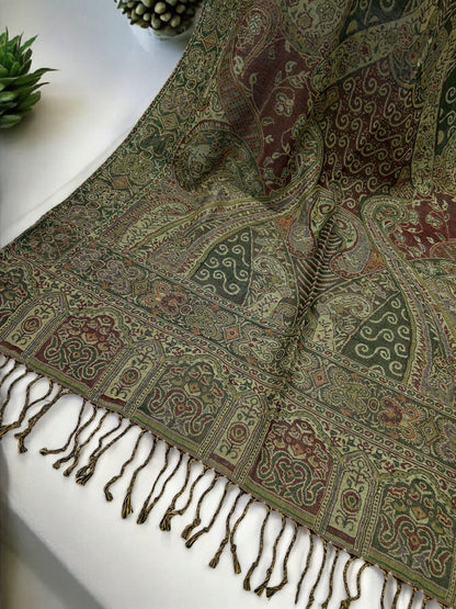 Mint Green Margarita Two-Tone Pashmina Hijab