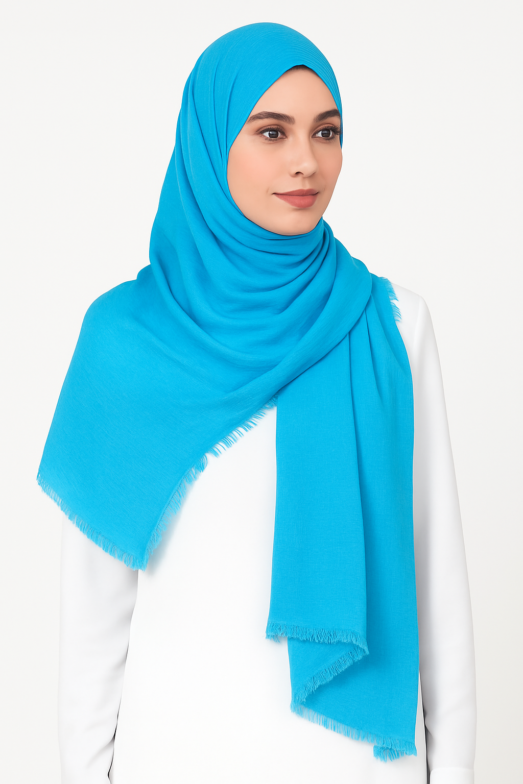 Pool Blue -  Crimp Lawn Hijab