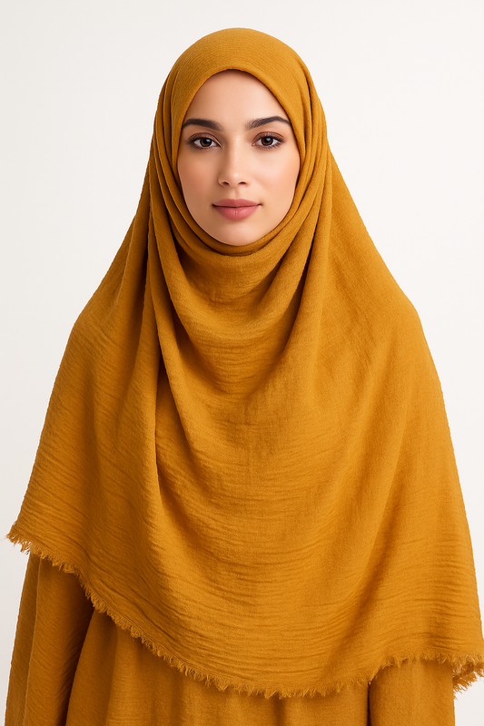 Apricot Brown -  Crimp Lawn Hijabp