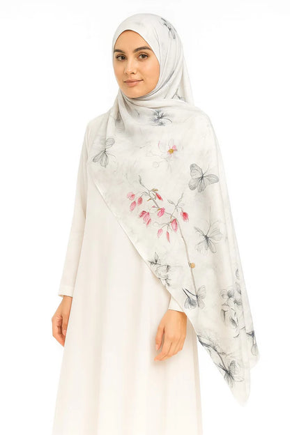 Large Satin Silk Scarf