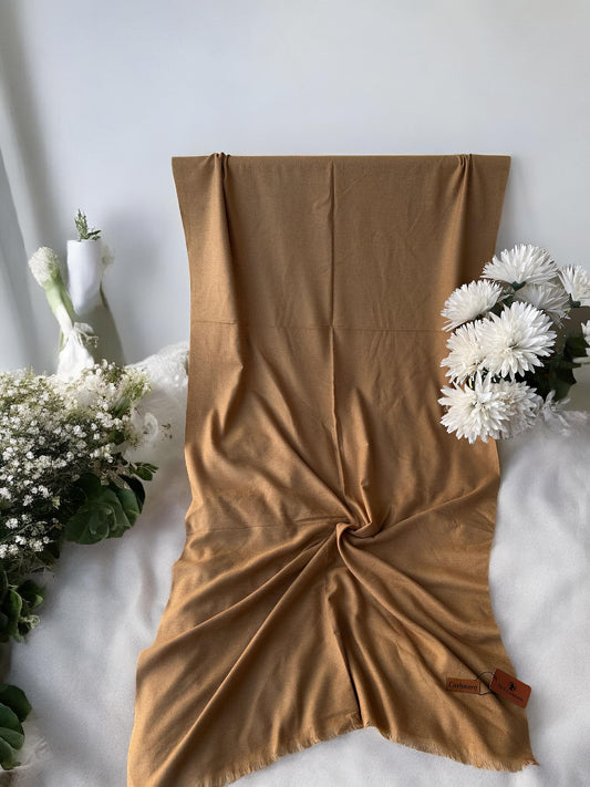 Plain Cashmere Hijab Scarf - Toffee Brown