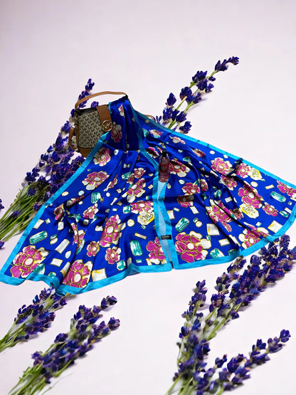 Large Satin Silk Scarf