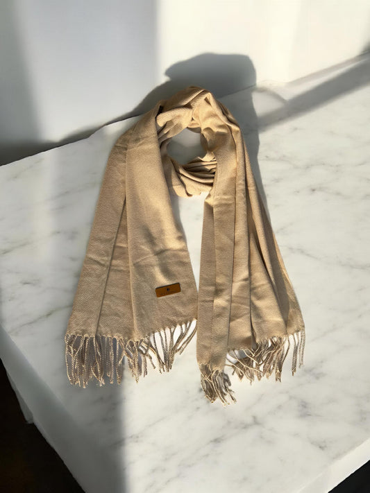 Winter Cashmere Scarf - Warm Ivory