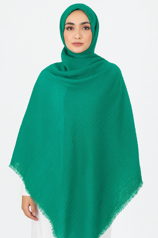 Sea Green - Crimp Lawn Hijab