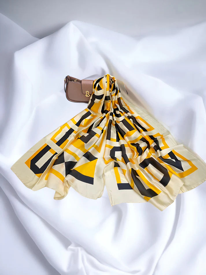 Large Satin Silk Scarf