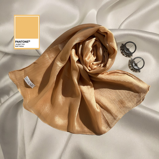 Buff Yellow - Crinkle Silk Hijabs