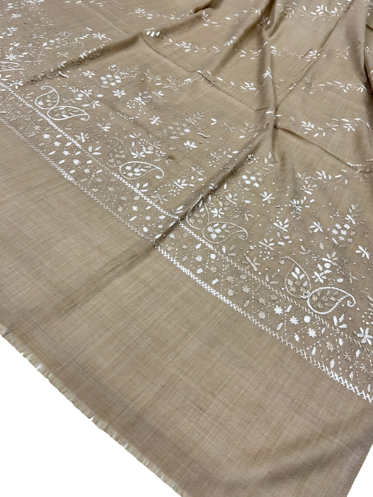 Sand Dune – Hand Embroidered Kashmiri Shawl
