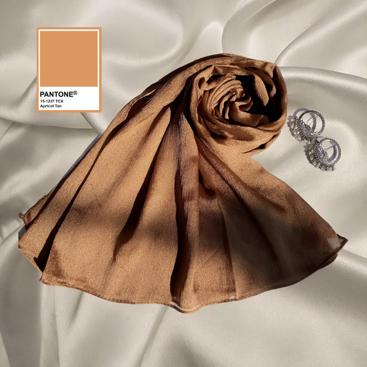 Apricot Tan - Crinkle Silk Hijabs