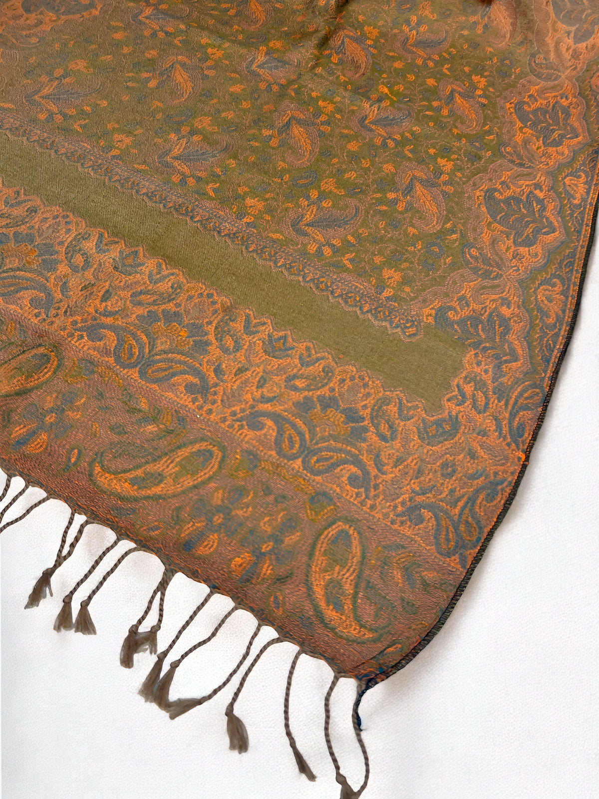 Beige Coral Dual Tone Pashmina Hijab