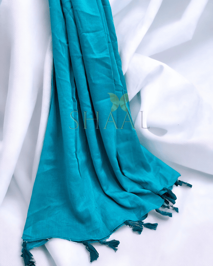 Teal - Lawn Tassel Hijab