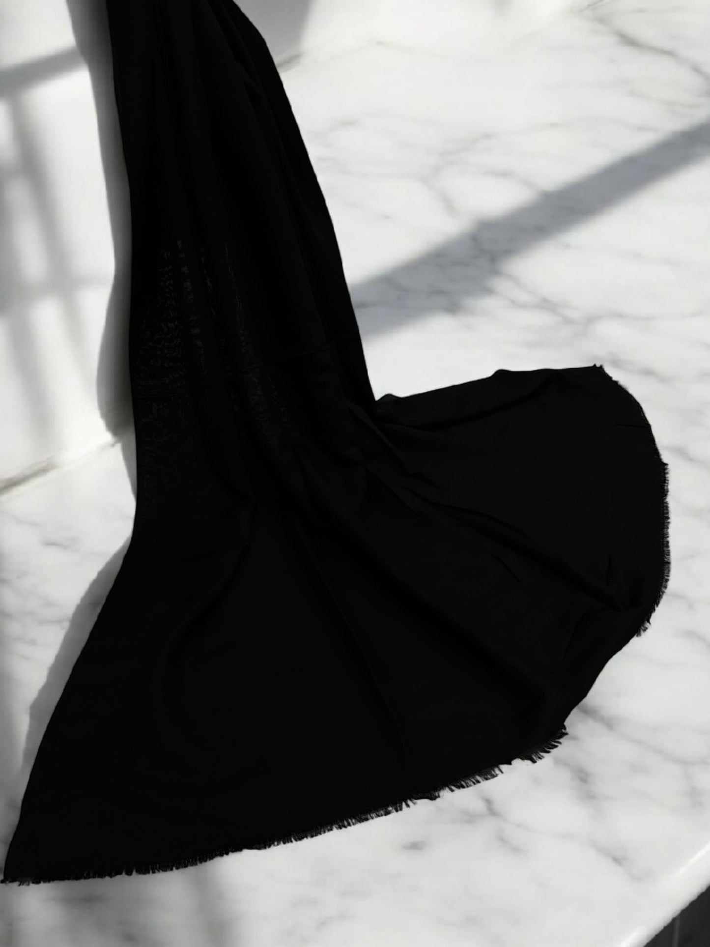 Pure Black - Solid Modal Hijab