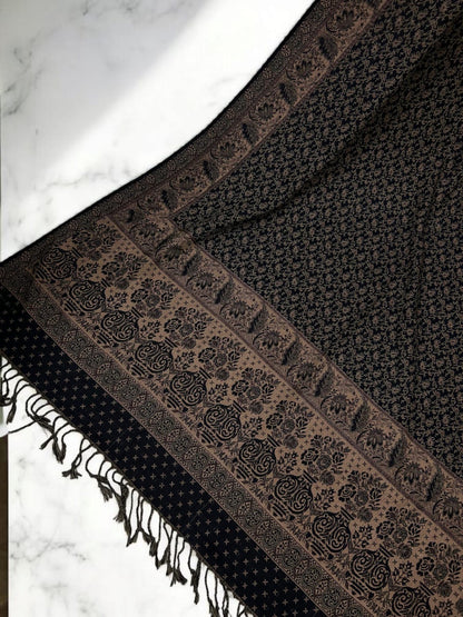 Starry Pashmina Shawl - Black Fawn