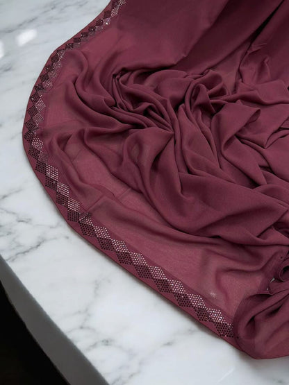 Rosewood Double Triangular Border Korean Shaal