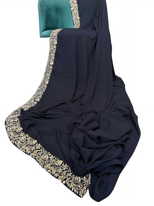 Luxury Denim Blue Korean Shaal