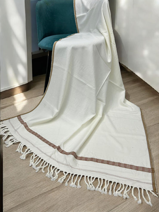 Men’s Winter Shawl - White