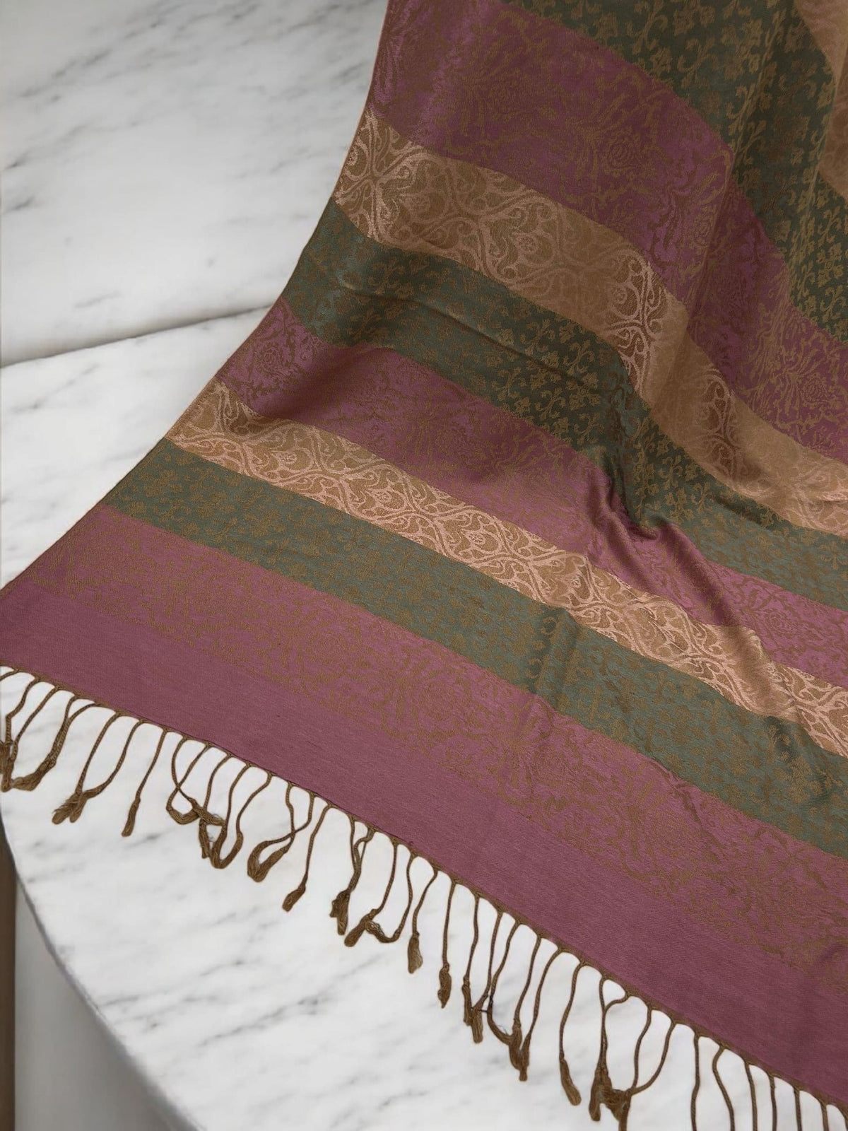 Turkish Rose Damask Pashmina Hijab