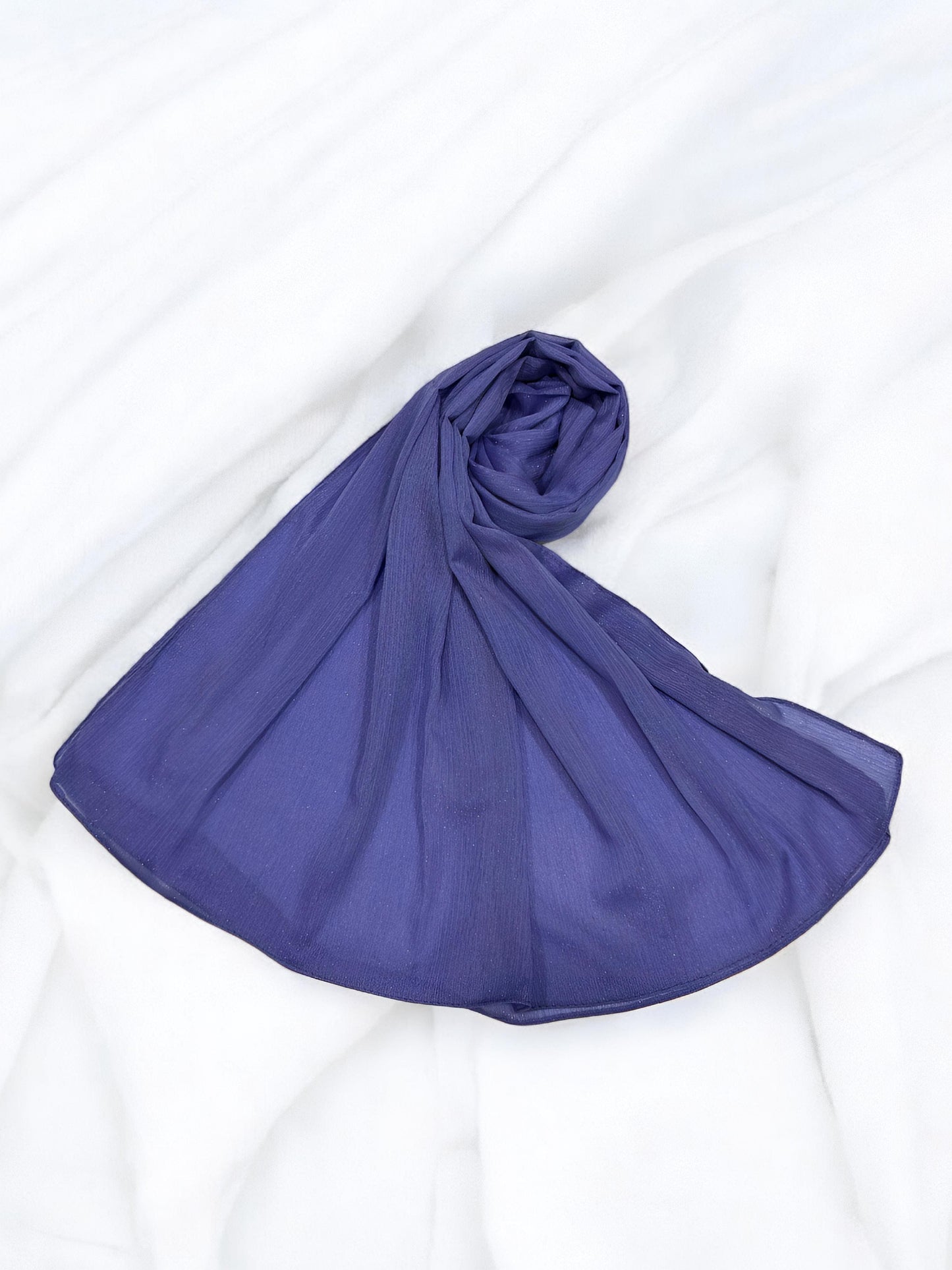Grape Jelly - Crinkle Shimmer Chiffon Wedding Party Occasion Hijab Scarf
