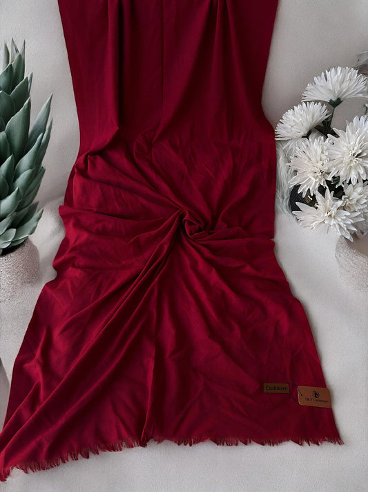 Plain Cashmere Hijab Scarf - Scarlet Red