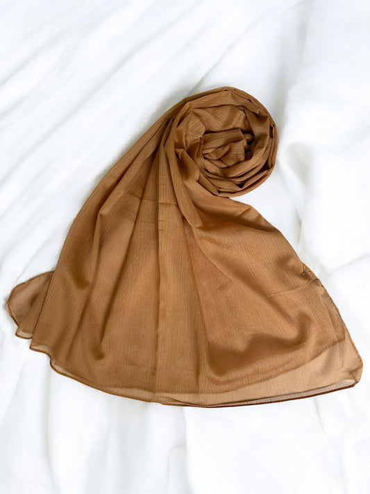 Butterum - Crinkle Shimmer Chiffon Wedding Party Occasion Hijab Scarf