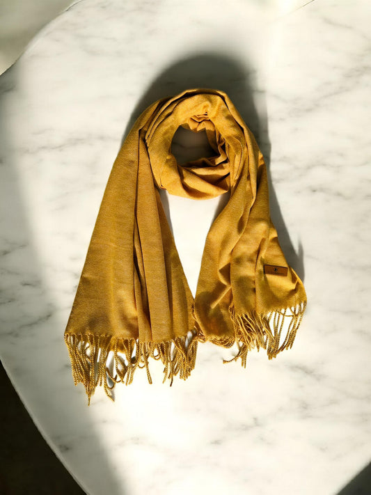 Winter Cashmere Scarf - Yellow