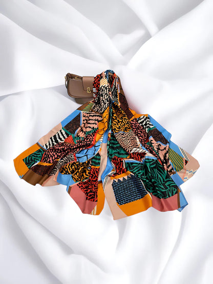 Large Satin Silk Scarf