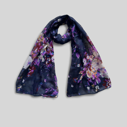 Indigo Mosaic Floral Heaven Printed Modal Hijab