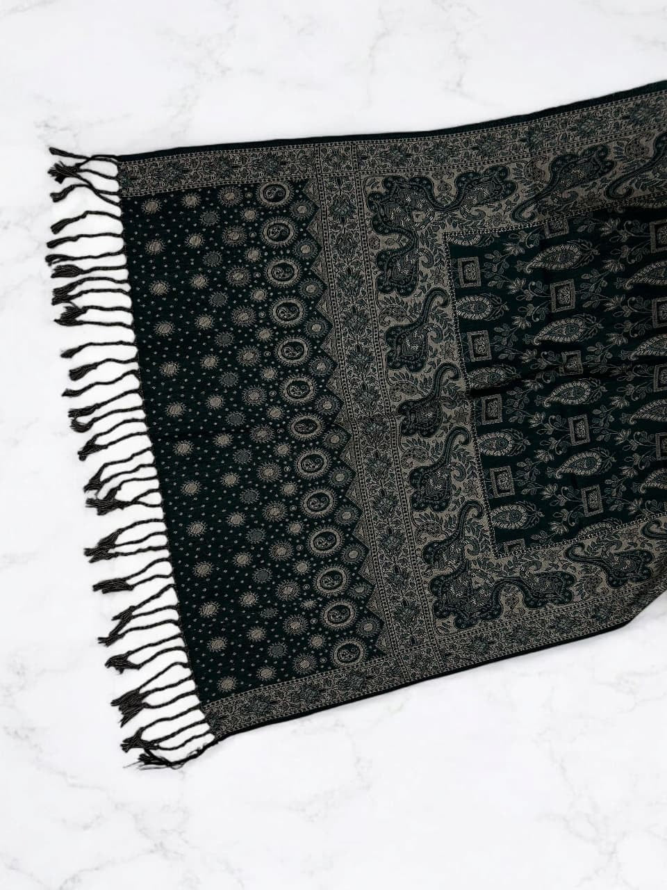 Emerald Fawn Dotted Dual Tone Pashmina Hijab