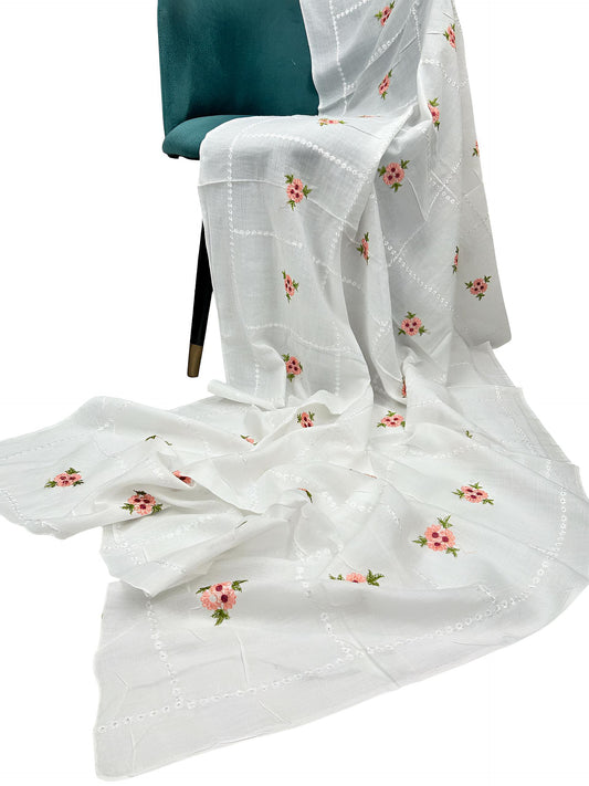 Hydrangea Handembroidered Lawn Dupatta