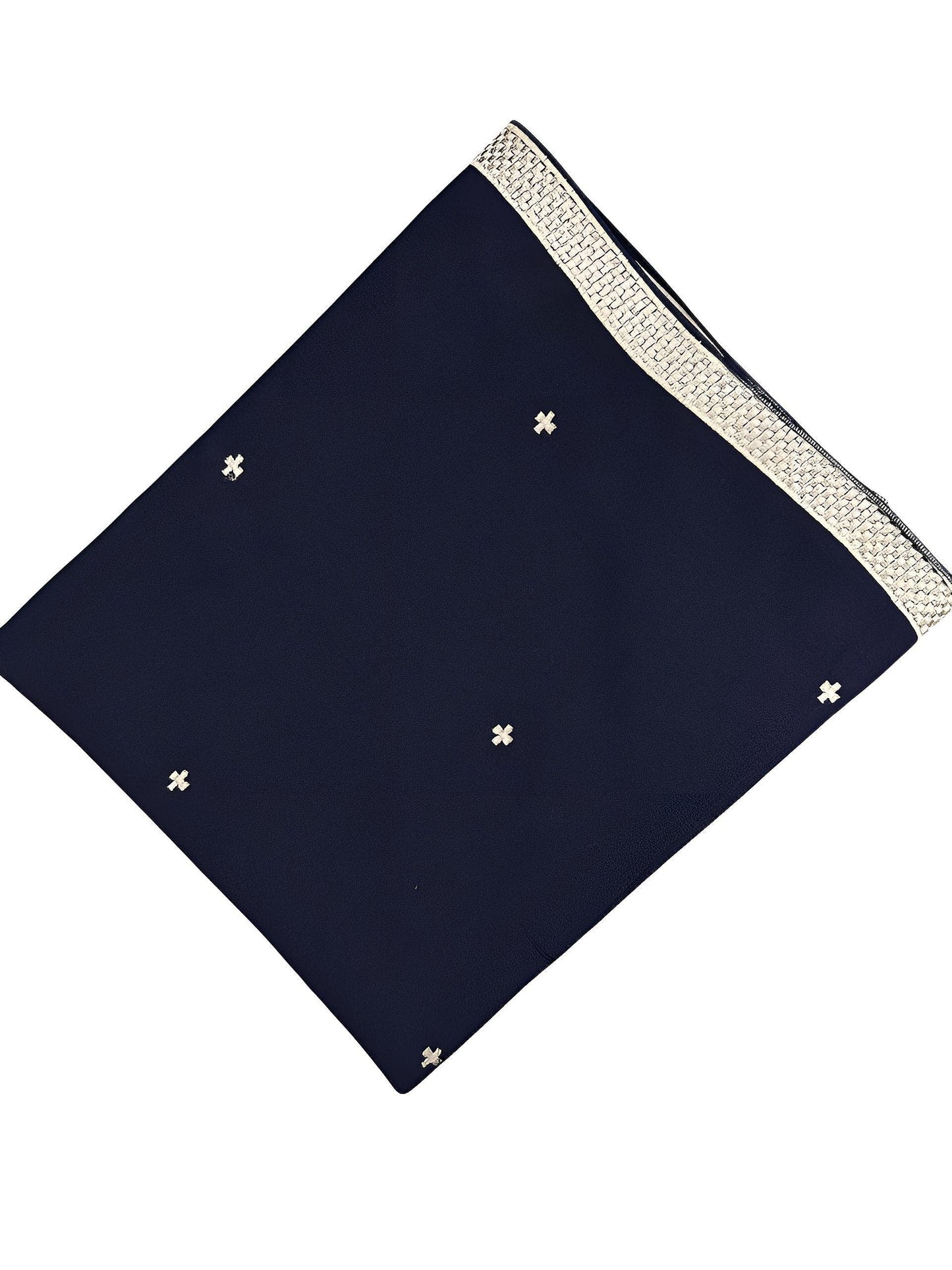 Navy White Border Shaal