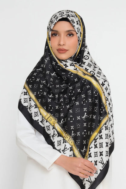 Large Satin Silk Scarf